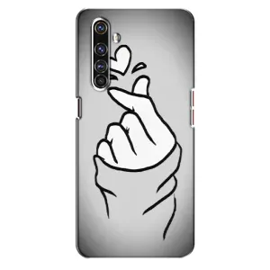 Чохол з принтом для Realme X50 Pro (AlphaPrint - Знак сердечка) (Значок Love)