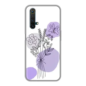 Чехол с принтом «Букет фиолетовая абстракция» для Realme X50