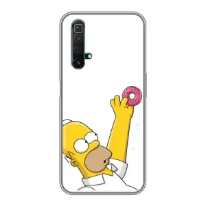 Чjхол з Сімпсонами для Realme X50 (VPrint) (Гомер з пончиком)