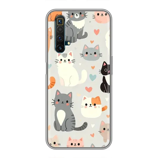 Чехол с принтом «Коллаж котов» для Realme X50