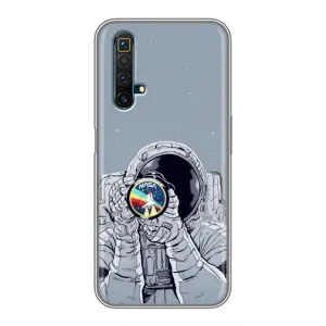 Чехол NASA для Realme X50 (AlphaPrint) (Космонавт фото)