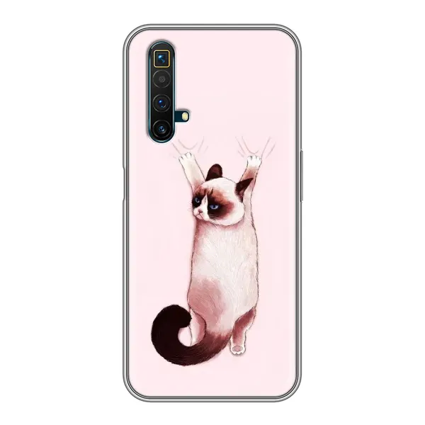 Чехол с принтом «Котик падает» для Realme X50 Чехол с принтом «Котик падает» для Realme X50