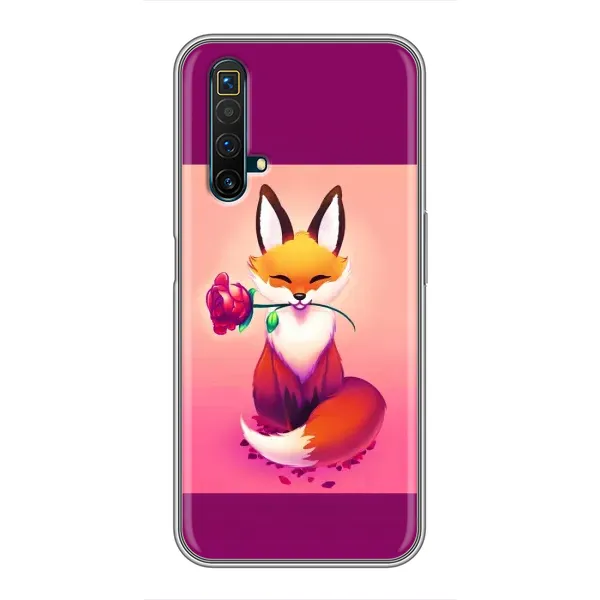 Чехол с принтом «Лисичка с розочкой» для Realme X50