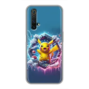 Чехол с Пикачу на Realme X50 (Лого Пикачу)