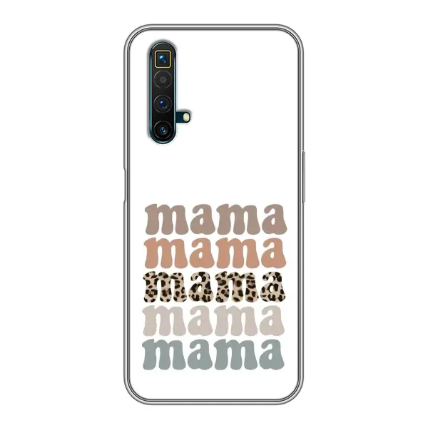 Чехол с принтом «Текстовый коллаж мама» для Realme X50