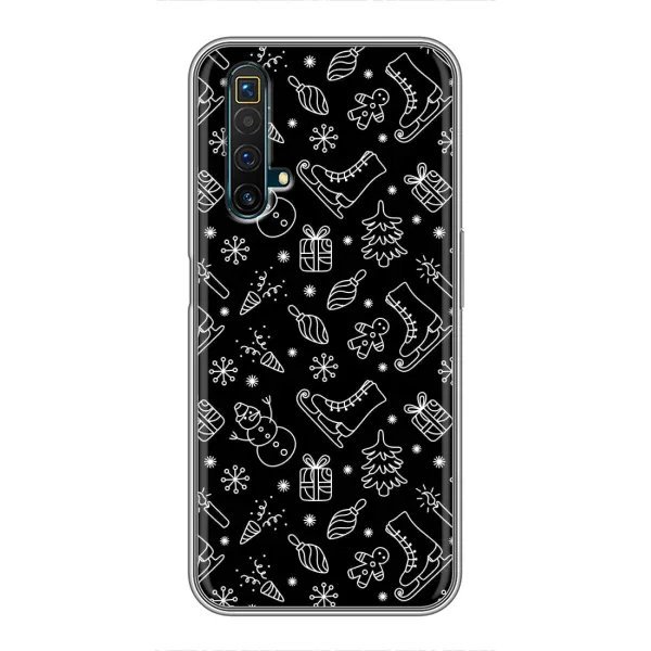 Чехол с принтом «Новогодний фон» для Realme X50