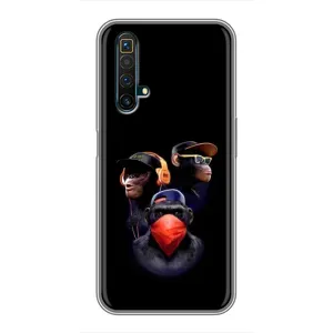Чехол с Обезьянами Realme X50 - (AlphaPrint) (Три обезьяны)