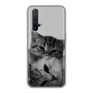 Чехол с рисунком кот на Realme X50 (Пара котов)