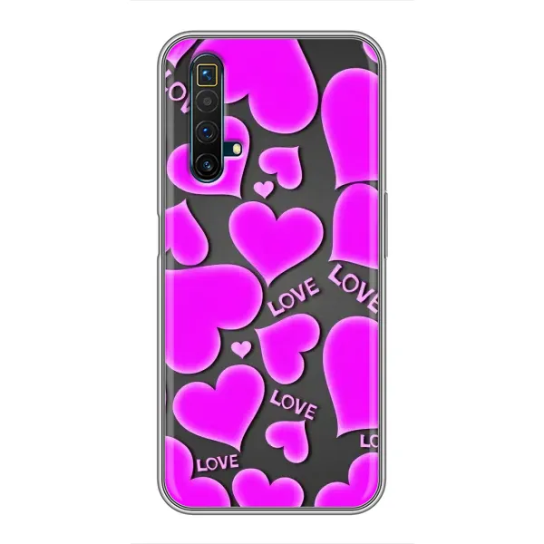 Чехол с принтом «Pink hearts» для Realme X50