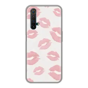 Чехол с розовым рисунком для Realme X50 (Розовые губы)
