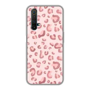 Чехол с розовым рисунком для Realme X50 (Розовый леопард)