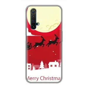 Рождественские Чехлы для Realme X50 (VPrint) (Санта с оленями)