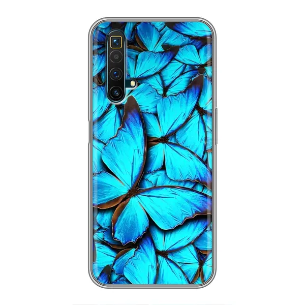 Чехол с принтом «Синие бабочки» для Realme X50 Чехол с принтом «Синие бабочки» для Realme X50