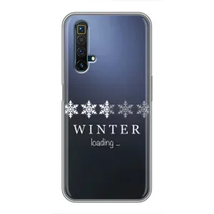 Зимние Чехлы для Реалми Х50 - прозрачный фон (Winter loading)