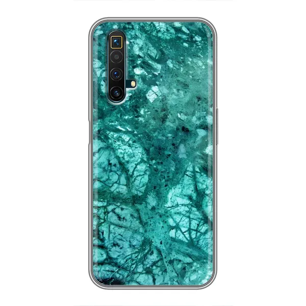 Чехол с принтом «Зеленый мрамор» для Realme X50