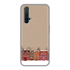 Новогодние, Праздничные Чехлы для Realme X50 - 2024 год (Зимний город)