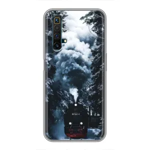 Новогодние, Праздничные Чехлы для Realme X50 - 2024 год (Зимний поезд)