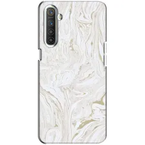 Мраморный чехол на Realme XT (VPrint) (Белый мрамор)