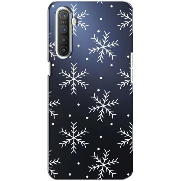 Чехол с принтом «Белые снежинки» для Realme XT