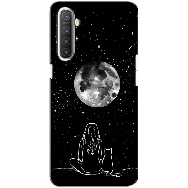 Чехол с принтом «Девушка с котом» для Realme XT