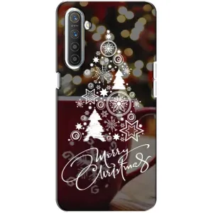 Рождественские Чехлы для Realme XT (VPrint) (Елочка узорная)