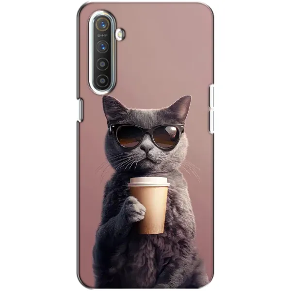 Чехол с принтом «Кот с кофе» для Realme XT