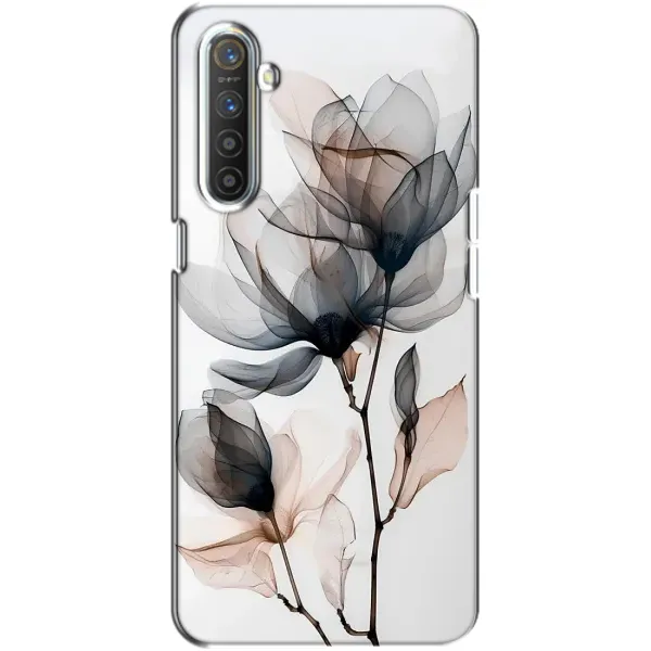 Чехол с принтом «Цветы на белом» для Realme XT