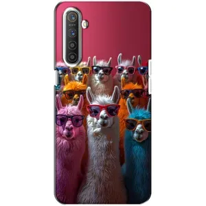 Чехол с принтом «Ламы в очках» для Realme XT