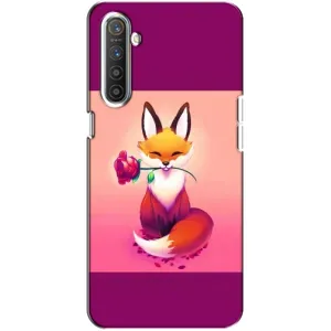 Чехлы с картинкой Лисички для Realme XT (VPrint) (Лисичка с розочкой)