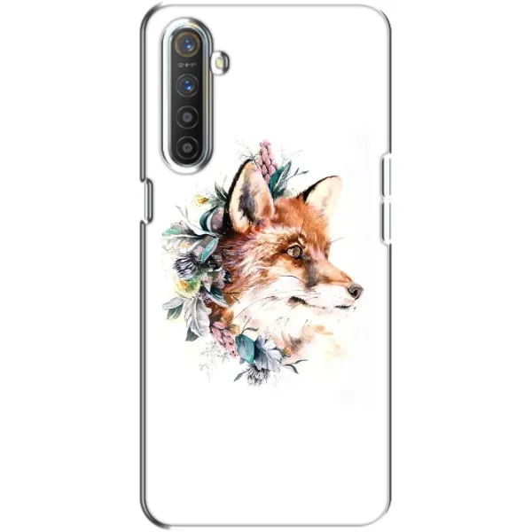 Чехол с принтом «Лисичка в цветочках» для Realme XT