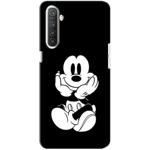 Эксклюзивный чехол для Realme XT (AlphaPrint - Мультяшные) (Микки на черном)