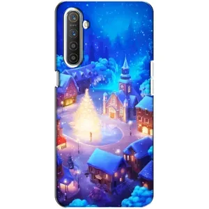 Рождественские Чехлы для Realme XT (VPrint) (Рождественский город)