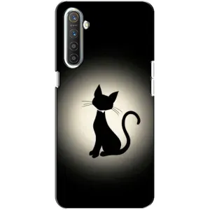 Чехол с принтом для Realme XT (AlphaPrint) Модные коты (Силуэт котика)