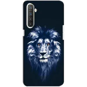 Чехол со Львом для Realme XT (VPrint) (Синий Лев)