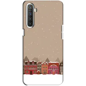 Новогодние, Праздничные Чехлы для Realme XT - 2024 год (Зимний город)
