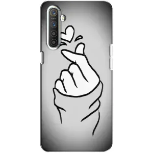 Чохол з принтом для Realme XT (AlphaPrint - Знак сердечка) (Значок Love)