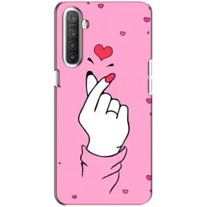 Чехол с принтом для Realme XT (AlphaPrint - Знак сердечка)