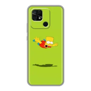 Чехол с Симпсонами для Xiaomi Redmi 10C (VPrint) (Барт Симпсон)