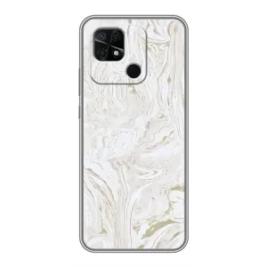 Мраморный чехол на Xiaomi Redmi 10C (VPrint) (Белый мрамор)
