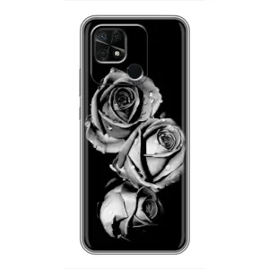 Чохол з картинкою (Стильні) Сяомі Редмі 10Ц - (AlphaPrint) (Чорна троянда)