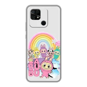 Чохол з Лабубу на Xiaomi Redmi 10C (Фон Лабубу)