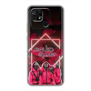 Чохол Гра в кальмара для Xiaomi Redmi 10C (Охоронці Гра кальмара)