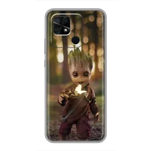 Чехол МАРВЕЛ для Редми 10С (AlphaPrint) (I am Groot)