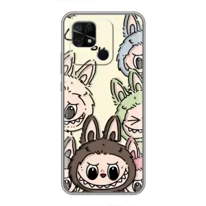 Чохол з Лабубу на Xiaomi Redmi 10C (Золота мавпа Bored Ape)