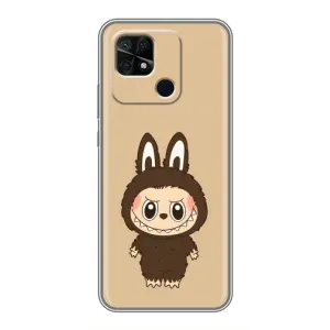Чохол з Лабубу на Xiaomi Redmi 10C (Bored Ape в червоному)