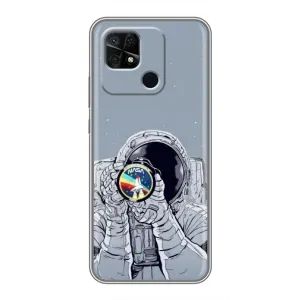 Чехол NASA для Xiaomi Redmi 10C (AlphaPrint) (Космонавт фото)