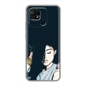 Чехол с печатью для Xiaomi Redmi 10C - (Мода) (AlphaPrint) (Красивая девочка)