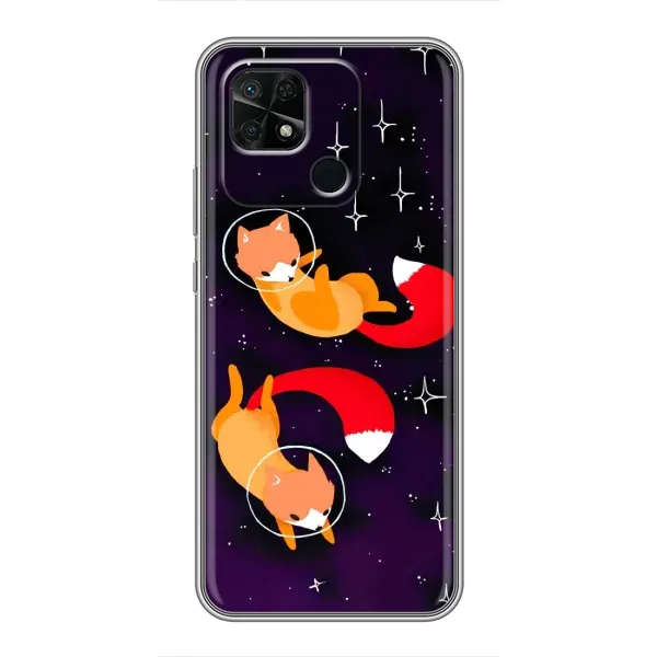Чохол з принтом «Лисички космонавти» для Xiaomi Redmi 10C Чохол з принтом «Лисички космонавти» для Xiaomi Redmi 10C