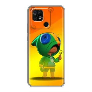 Чехол для Xiaomi Redmi 10C Бравл Старс (VPrint) (Мальчик Леон)