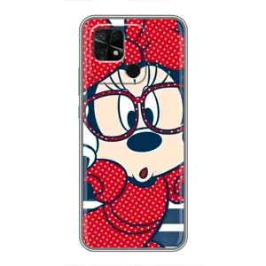 Эксклюзивный чехол для Xiaomi Redmi 10C (AlphaPrint - Мультяшные) (Маус в очках)
